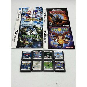 Lot of 8 Nintendo DS Movie Cartoon Games TMNT Shrek Dragon Sonic Xia Lin Scooby